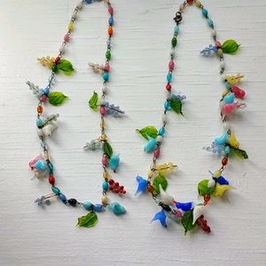 Necklace-glass beads (TWO necklaces)